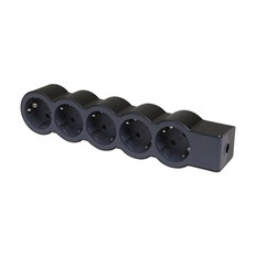 РАЗКЛОНИТЕЛ, ЧЕРЕН, 5X2P+E БЕЗ КАБЕЛ, STANDARD