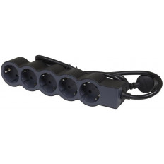 РАЗКЛОНИТЕЛ, ЧЕРЕН, 5X2P+E, КАБЕЛ 1.5М, STANDARD