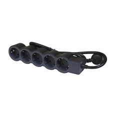 РАЗКЛОНИТЕЛ, ЧЕРЕН, 5X2P+E, КАБЕЛ 1.5М, STANDARD