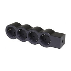РАЗКЛОНИТЕЛ, ЧЕРЕН, 4X2P+E, БЕЗ КАБЕЛ, STANDARD
