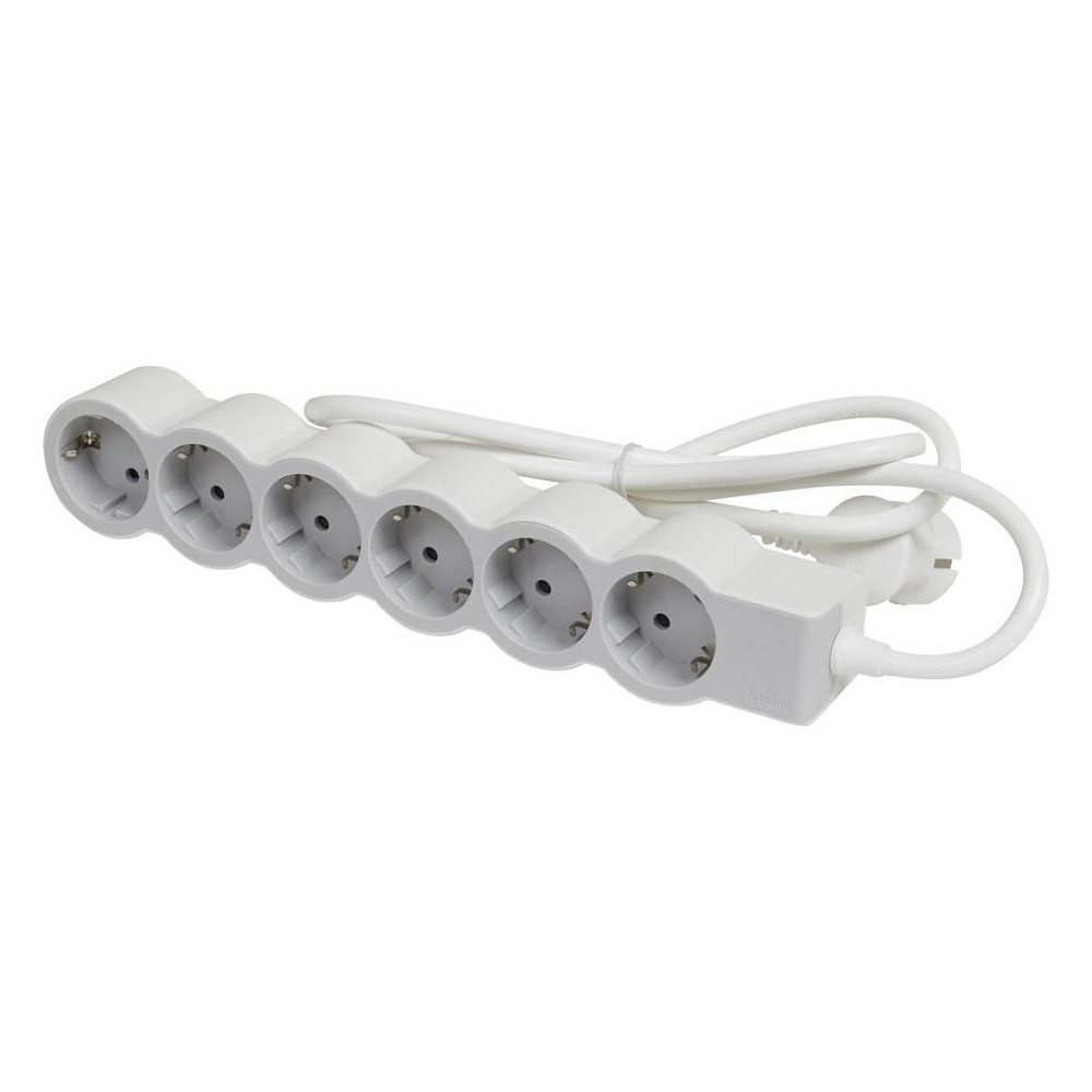 РАЗКЛОНИТЕЛ, БЯЛ, 6X2P+E С КАБЕЛ 5М, STANDARD