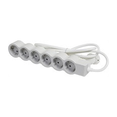 РАЗКЛОНИТЕЛ, БЯЛ, 6X2P+E С КАБЕЛ 5М, STANDARD