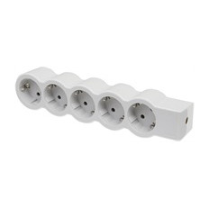 РАЗКЛОНИТЕЛ, БЯЛ, 5X2P+E БЕЗ КАБЕЛ, STANDARD