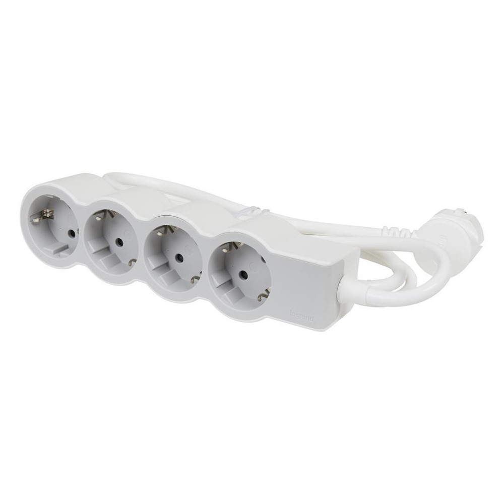 РАЗКЛОНИТЕЛ, БЯЛ, 4X2P+E С КАБЕЛ 5 М, STANDARD