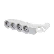 РАЗКЛОНИТЕЛ, БЯЛ, 4X2P+E С КАБЕЛ 5 М, STANDARD