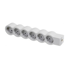 РАЗКЛОНИТЕЛ, БЯЛ, 6X2P+E БЕЗ КАБЕЛ, STANDARD