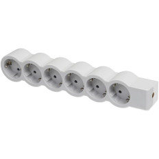 РАЗКЛОНИТЕЛ, БЯЛ, 6X2P+E БЕЗ КАБЕЛ, STANDARD