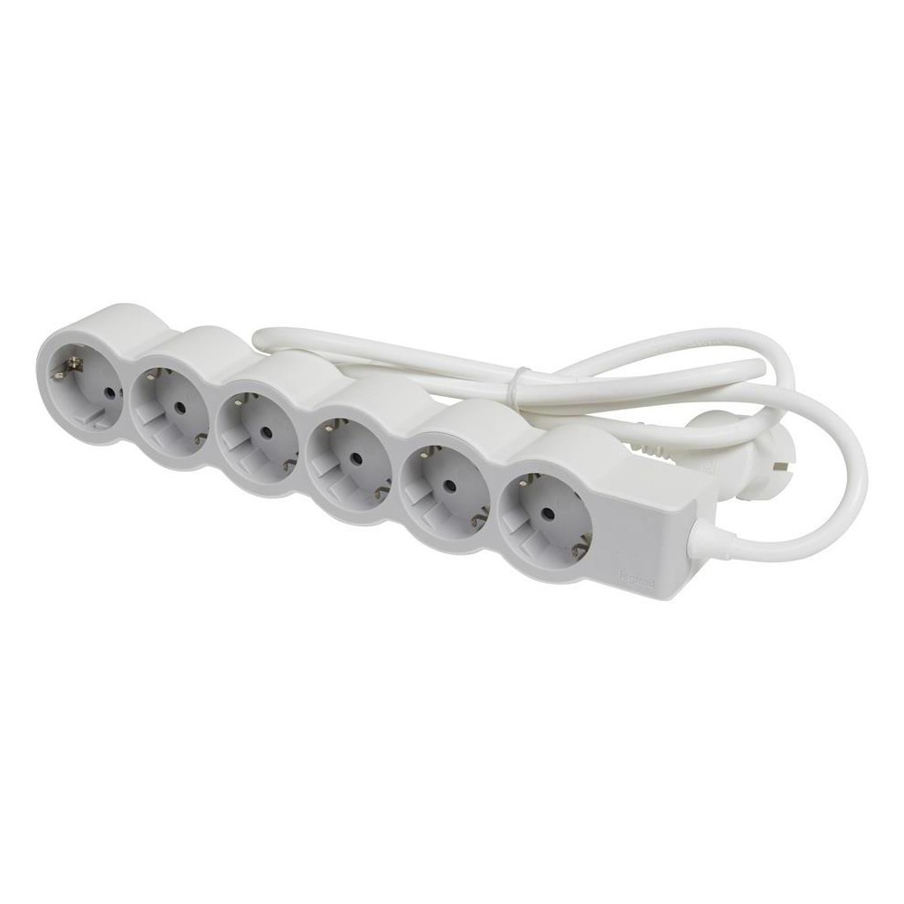 РАЗКЛОНИТЕЛ, БЯЛ, 6X2P+E С КАБЕЛ 1.5М, STANDARD