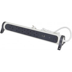 Разклонител БЯЛ 5x2P+E с кабел 1.5 метра с гръмозащита и USB A+C 3A 15W Premium NEW Legrand