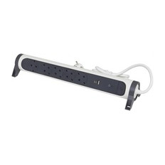 Разклонител БЯЛ 5x2P+E с кабел 1.5 метра с гръмозащита и USB A+C 3A 15W Premium NEW Legrand