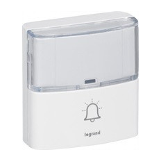 Бутон за безжични звънци Serenity бял IP54 200 метра обхват с включена батерия Legrand
