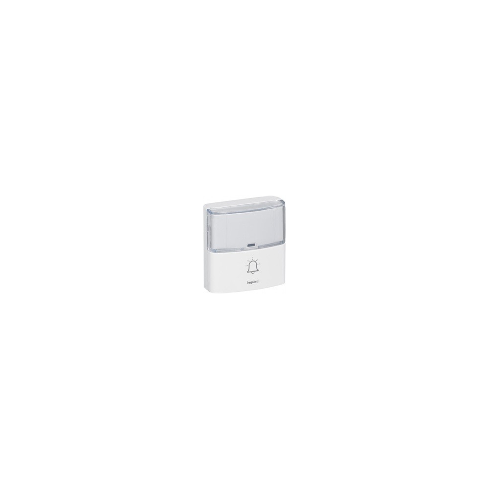 Бутон за безжични звънци Serenity бял IP54 200 метра обхват с включена батерия Legrand
