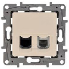 Розетка RJ11+RJ45 cat.6 UTP без крачета цвят крем Niloe Legrand /до изчерпване/