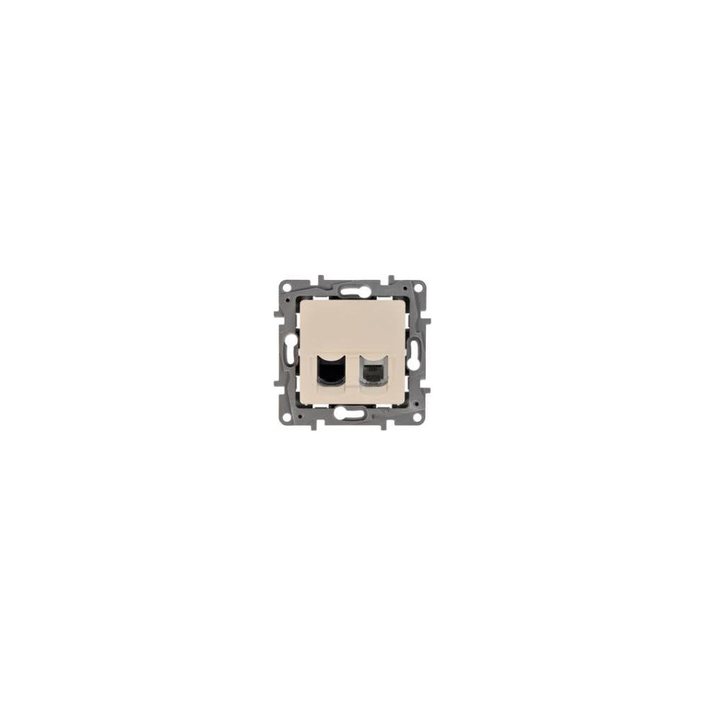 Розетка RJ11+RJ45 cat.6 UTP без крачета цвят крем Niloe Legrand /до изчерпване/
