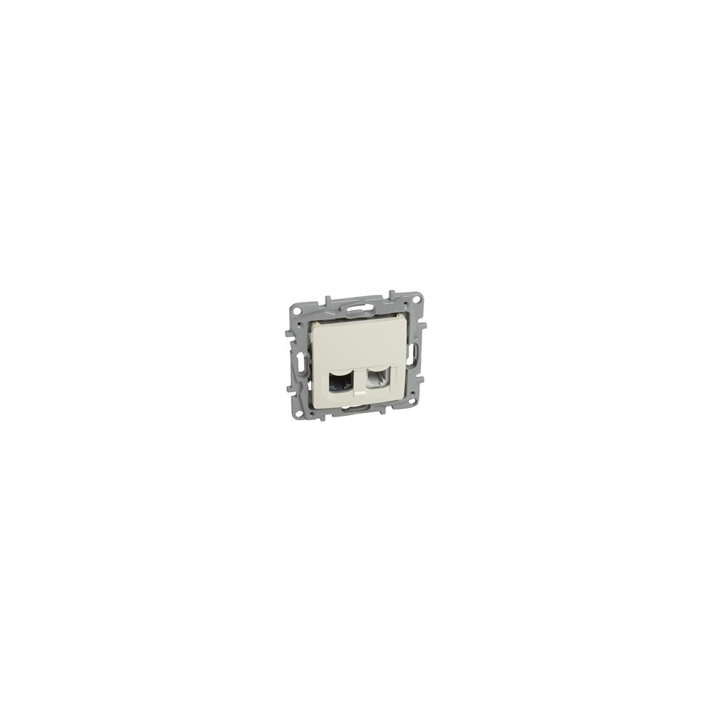 РОЗЕТКА RJ11+RJ45 UTP CAT.6, ЦВЯТ КРЕМ, СЕРИЯ NILOE