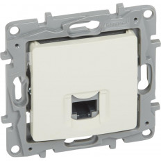 РОЗЕТКА RJ45 UTP CAT.5E, ЦВЯТ КРЕМ, СЕРИЯ NILOE