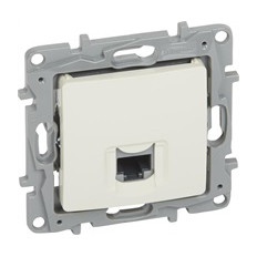 РОЗЕТКА RJ45 UTP CAT.5E, ЦВЯТ КРЕМ, СЕРИЯ NILOE