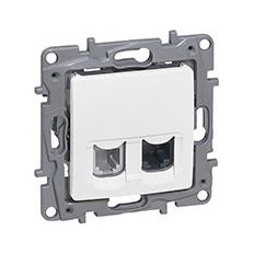 Розетка RJ11+RJ45 cat.5 UTP цвят Бял Niloe Legrand