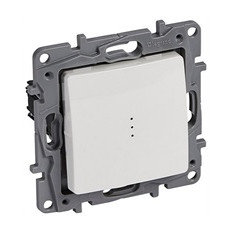 Двуполюсен ключ с LED индикация цвят бял Niloe Legrand