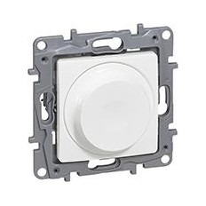 РОТАТИВЕН ДИМЕР 5-75W LED ИЛИ 5-300VA ВСИЧКИ ТОВАРИ, ЦВЯТ БЯЛ, СЕРИЯ NILOE