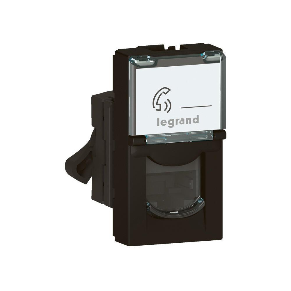 Розетка RJ45 cat.6A STP 1 мод. цвят Черен Mosaic Legrand
