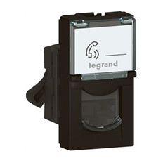 Розетка RJ45 cat.6A STP 1 мод. цвят Черен Mosaic Legrand