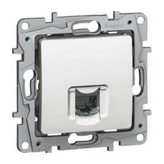 Розетка RJ45 STP cat.6 без крачета цвят Бял Niloe Legrand