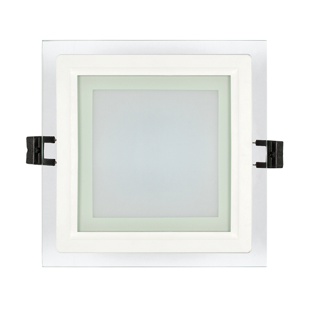 LED СТЪКЛЕН ПАНЕЛ ЗА ВГРАЖДАНЕ, КВАДРАТ, 12W, 4200K, 220V AC, НЕУТРАЛНА СВЕТЛИНА, IP44