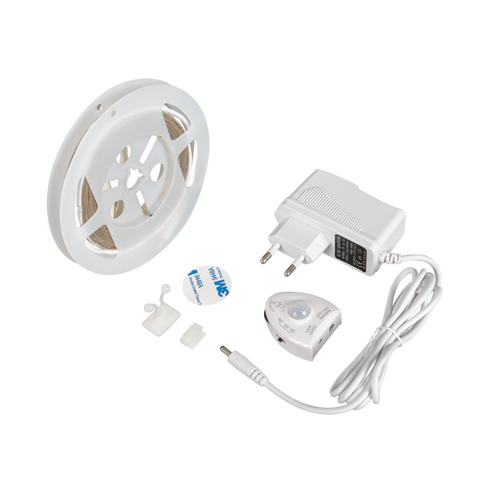 LED ОСВЕТЛЕНИЕ ЗА ЛЕГЛО СЪС СЕНЗОР, 3W/M, 30LED/M, 4000K - 2М