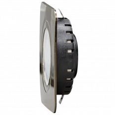 МЕБЕЛНА СВЕТОДИОДНА ЛУНА ЗА ВГРАЖДАНЕ, КВАДРАТ, 3W, 4200K, 12V DC, НЕУТРАЛНА СВЕТЛИНА, IP44, САТИНИРАН МЕСИНГ