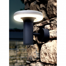 LED ФАСАДНО ОСВЕТИТЕЛНО ТЯЛО 6W, 4200K, IP65, КРЪГ, ГРАФИТ