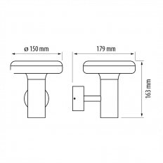 LED ФАСАДНО ОСВЕТИТЕЛНО ТЯЛО 6W, 4200K, IP65, КРЪГ, ГРАФИТ