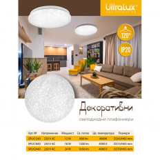 ДЕКОРАТИВНА LED ПЛАФОНИЕРА 24W, 4000K, 220-240V AC, НЕУТРАЛНА СВЕТЛИНА, КРЪГ