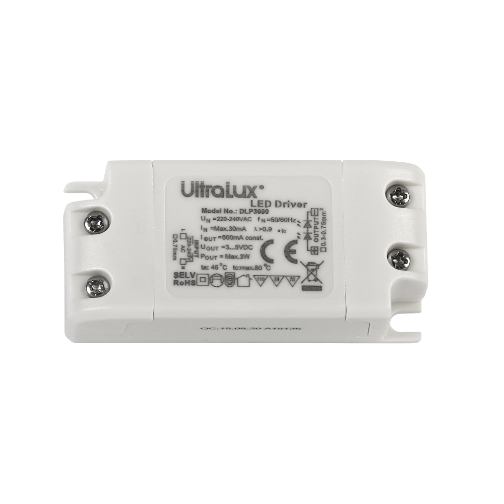НЕДИМИРАЩ ДРАЙВЕР ЗА LED ОСВЕТЛЕНИЕ 3W 600MA, 220-240V AC