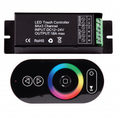 RF TOUCH КОНТРОЛЕР ЗА RGB СВЕТОДИОДНО ОСВЕТЛЕНИЕ 216W