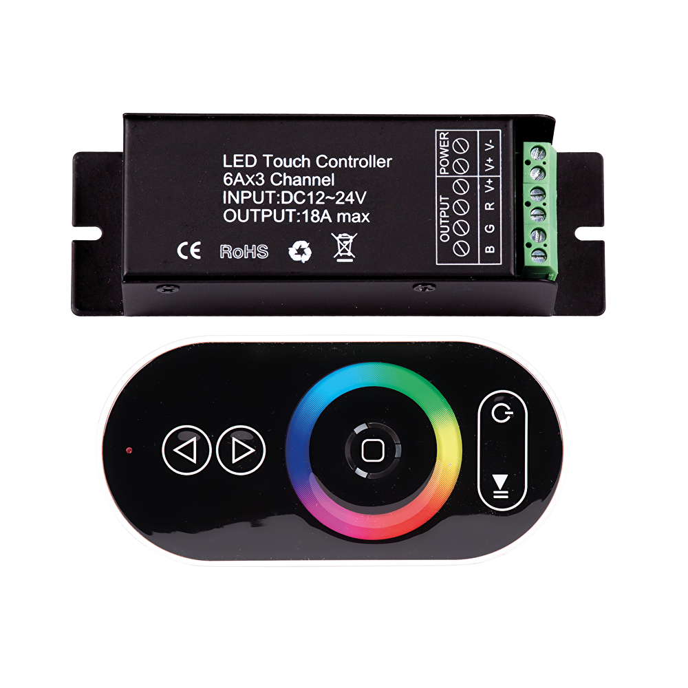 RF TOUCH КОНТРОЛЕР ЗА RGB СВЕТОДИОДНО ОСВЕТЛЕНИЕ 216W