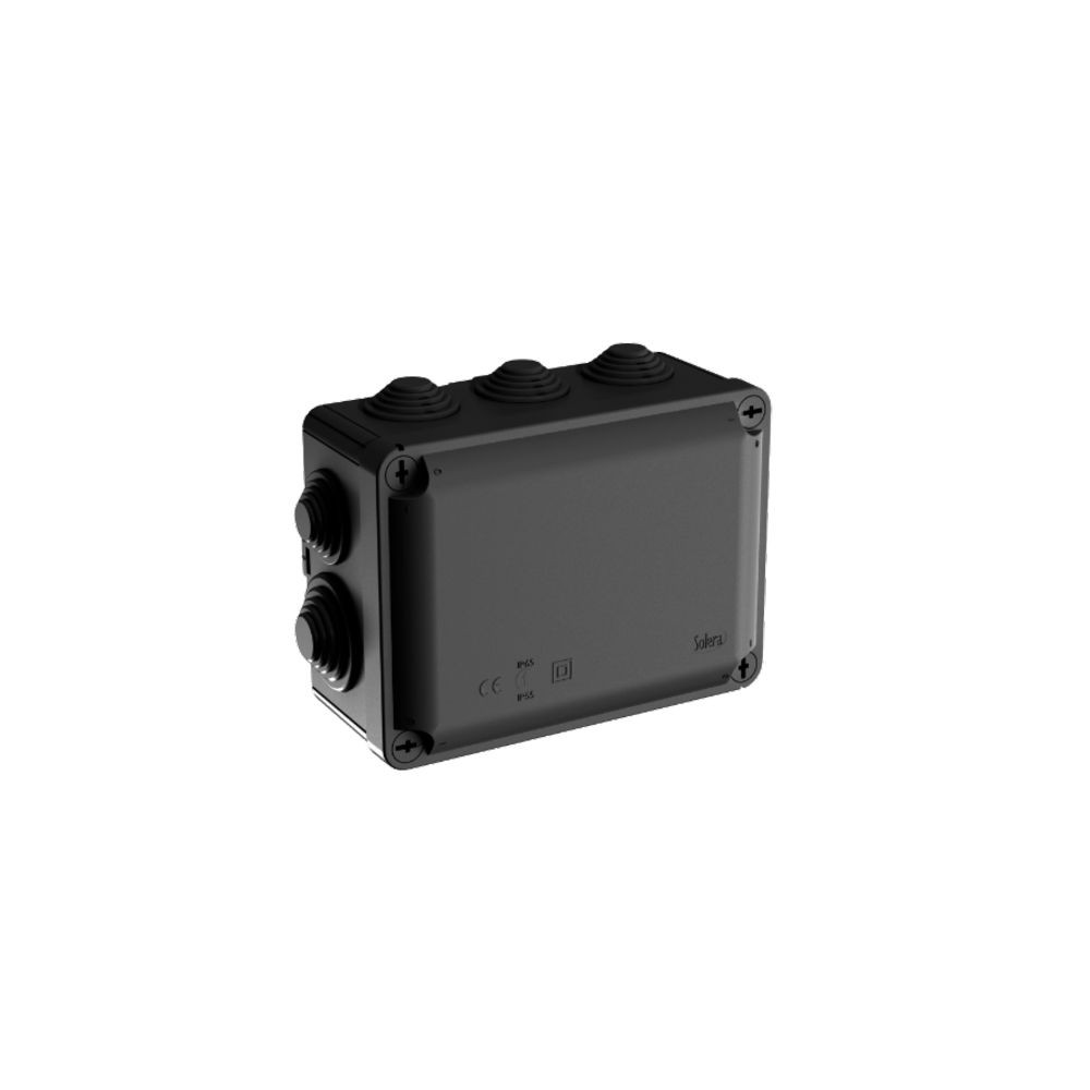 РАЗКЛОНИТЕЛНА КУТИЯ SOLERA YBOX 153x110x65MM, IP55, ЧЕРЕН