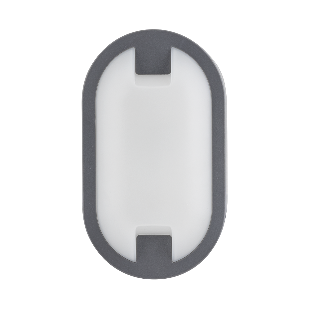 LED ПЛАФОНИЕРА ЕЛИПСА, СИВА, 15W, 4000K, 220-240V AC, НЕУТРАЛНА СВЕТЛИНА, IP65