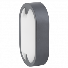 LED ПЛАФОНИЕРА ЕЛИПСА, СИВА, 15W, 4000K, 220-240V AC, НЕУТРАЛНА СВЕТЛИНА, IP65