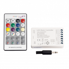 RF АУДИО КОНТРОЛЕР ЗА RGB/RGBW LED ОСВЕТЛЕНИЕ 16А, 5-24V DC