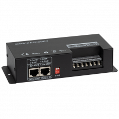 DMX RF ДЕКОДЕР ЗА RGB/RGBW LED ОСВЕТЛЕНИЕ, 32А, 12-24V DC, IP20