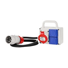 Табло сглобено с индустриални контакти, с кабел H07RN-F 5G2.5mm2 1.2m, серия ADAPTO 1х 3P+N+E 16A и 2х Шуко Scame