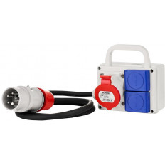 Табло сглобено с индустриални контакти, с кабел H07RN-F 5G2.5mm2 1.2m, серия ADAPTO 1х 3P+N+E 16A и 2х Шуко Scame