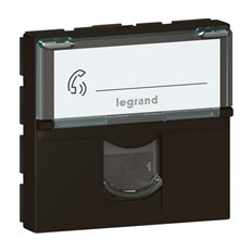 Розетка RJ45 cat.6A STP 2 мод. цвят Черен Mosaic Legrand