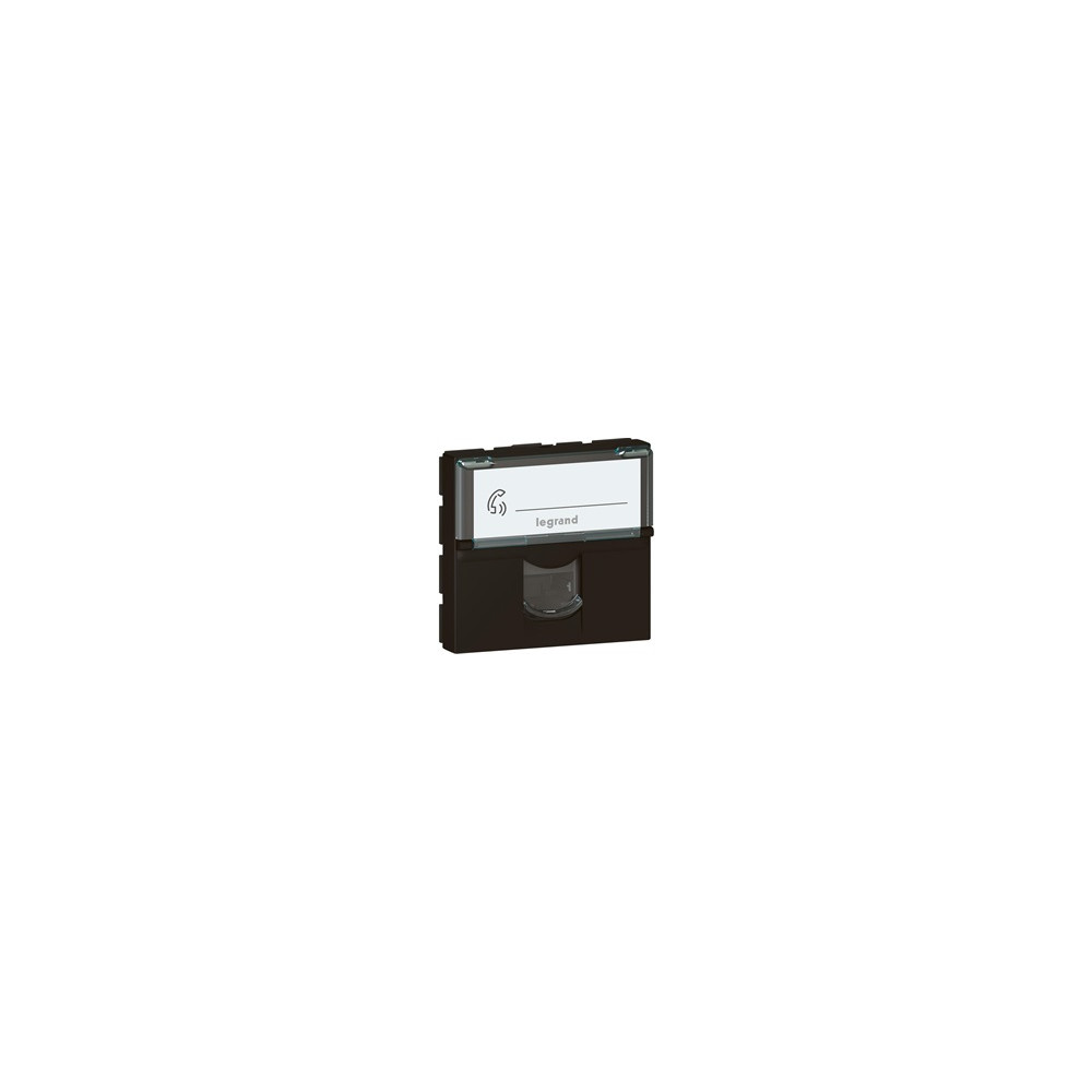 Розетка RJ45 cat.6A STP 2 мод. цвят Черен Mosaic Legrand