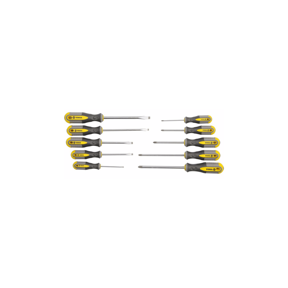 Комплект отвертки VOREL, PH, SL, 10 части Комплект отвертки VOREL, PH, SL, 10 части