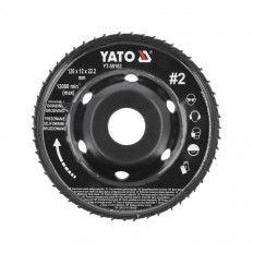 Диск за ъглошлайф, рашпила, изпъкнал, YATO, N2, Ø 120 x 12 x 22.2 mm
