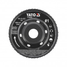 Диск за ъглошлайф, рашпила, изпъкнал, YATO, N1, Ø 120 x 12 x 22.2 mm