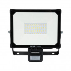 LED прожектор със сензор YATO, 50 W, 4750 lm