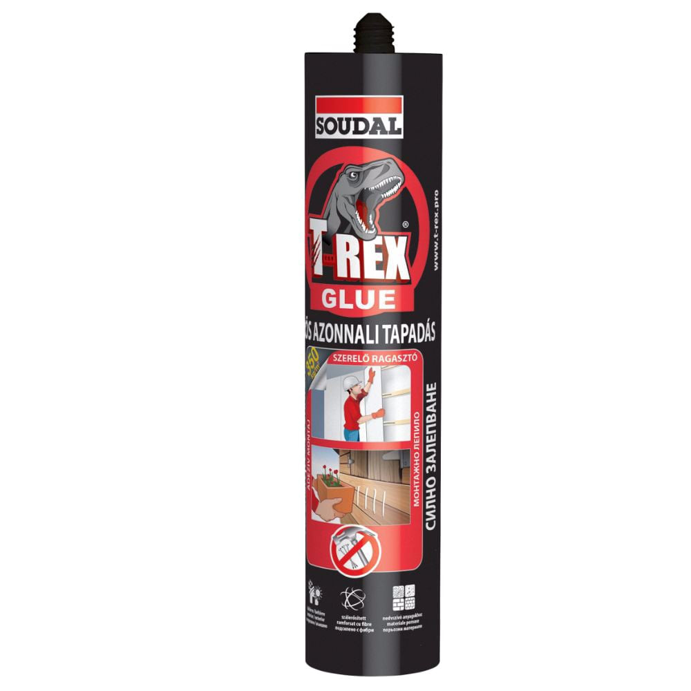 Монтажно лепило SOUDAL, T-Rex GOLD, 280 ml Монтажно лепило SOUDAL, T-Rex GOLD, 280 ml